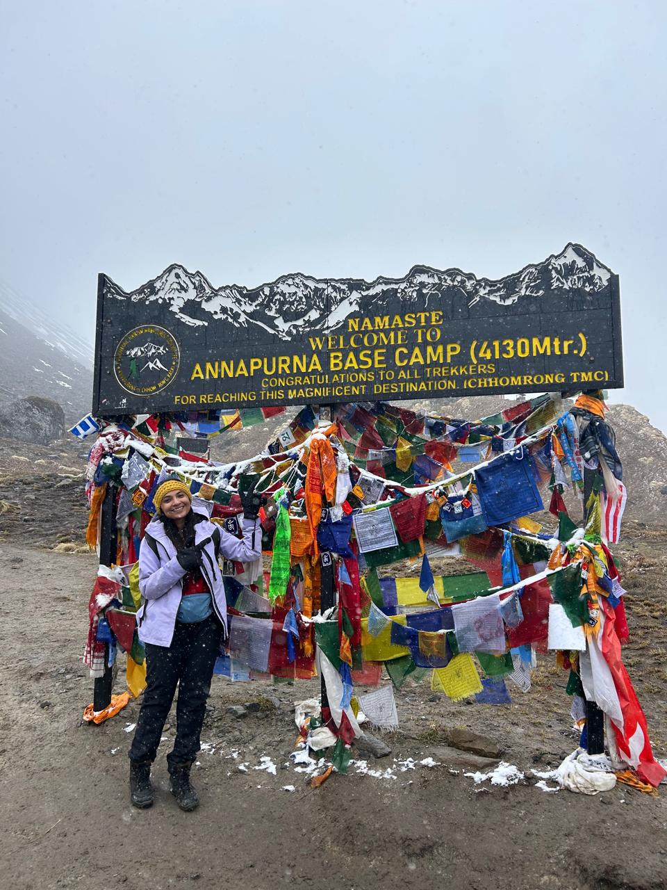 Prathiksha at Annapurna Base Camp