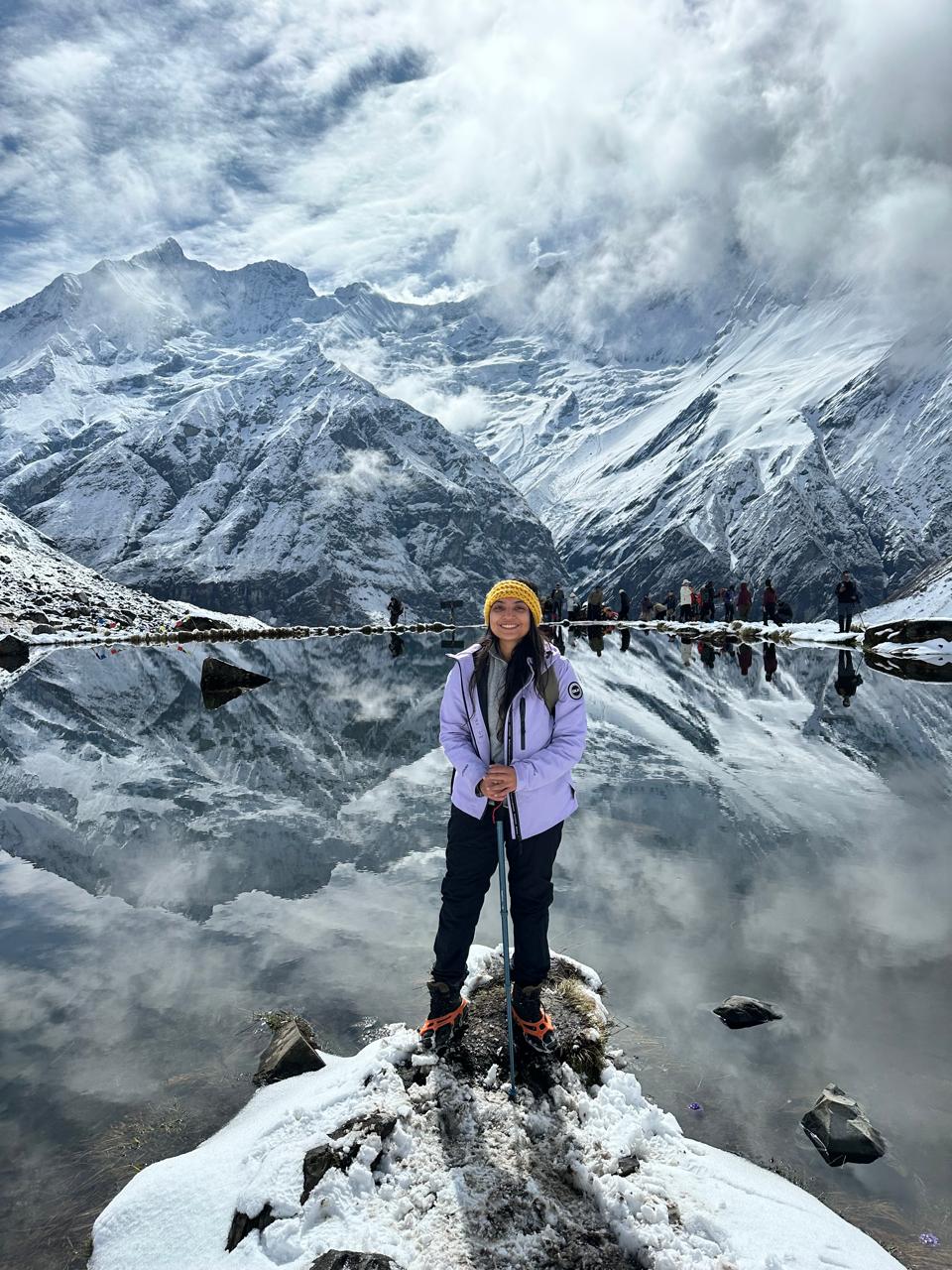 Glacier lake in the Annapurna region